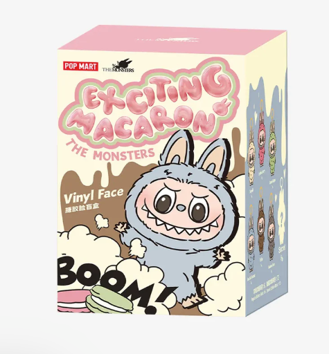 Pop Mart Labubu The Monsters Exciting Macarons Vinyl Face Sealed Case