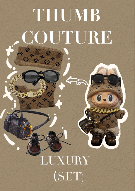 LUXURY SET WITH BROWN T-SHIRT GLASSES BAG SHOES HAT NECKLACE
