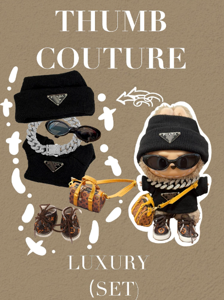 LUXURY SET WITH BLACK T-SHIRTS GLASSES BAG SHOES HEADBAND NECKLACE