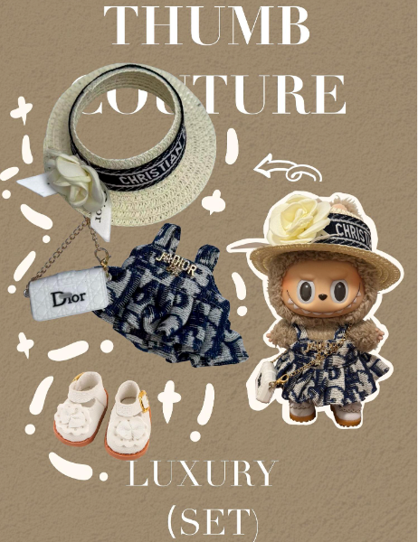 LUXURY SET WITH B&W SKIRT BAG SHOES HAT NECKLACE