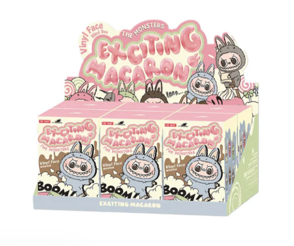 Pop Mart Labubu The Monsters Exciting Macarons Vinyl Face Sealed Case