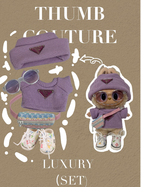 LUXURY SET WITH PURPLE T-SHIRTS GLASSES BAG SHOES HAT