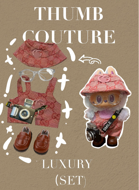 LUXURY SET WITH PINK BIB PANTS GLASSES BAG SHOES HAT